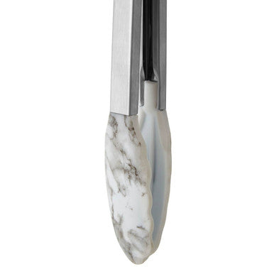 Orsina Zing Silicone Tongs – Marble Effect Stainless Steel Kitchen Tool