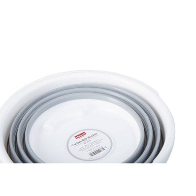 Orsina Averill Collapsible Bucket – Grey & White Space Saving Handle