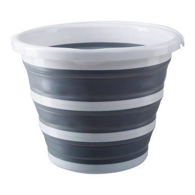Orsina Averill Collapsible Bucket – Grey & White Space Saving Handle
