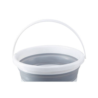Orsina Averill Collapsible Bucket – Grey & White Space Saving Handle