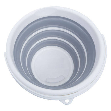Orsina Averill Collapsible Bucket – Grey & White Space Saving Handle