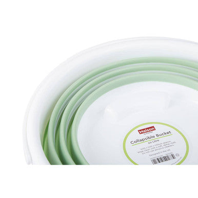 Orsina Averill Collapsible Bucket – Green and White Space Saving Basin