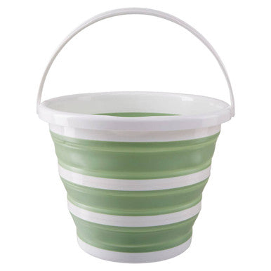Orsina Averill Collapsible Bucket – Green and White Space Saving Basin