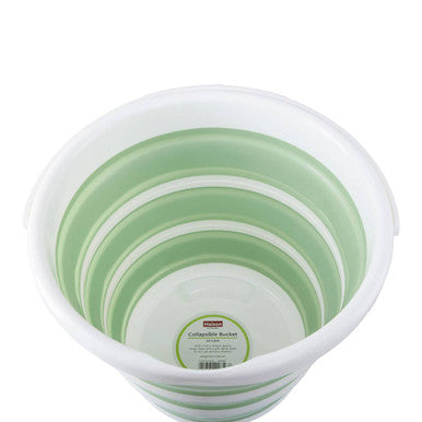 Orsina Averill Collapsible Bucket – Green and White Space Saving Basin