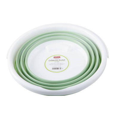 Orsina Averill Collapsible Bucket – Green and White Space Saving Basin