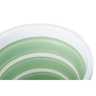 Orsina Averill Collapsible Bucket – Green and White Space Saving Basin