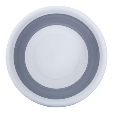 Orsina Averill Collapsible Washing Up Bowl – Grey & White Foldable Basin