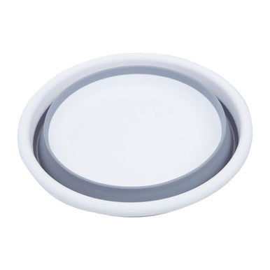 Orsina Averill Collapsible Washing Up Bowl – Grey & White Foldable Basin