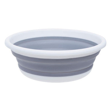 Orsina Averill Collapsible Washing Up Bowl – Grey & White Foldable Basin