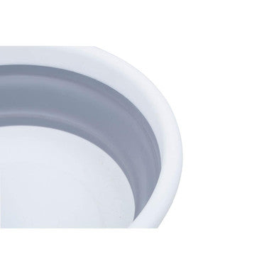 Orsina Averill Collapsible Washing Up Bowl – Grey & White Foldable Basin