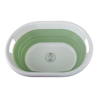 Orsina Collapsible Laundry Basket – Oval Space Saving Hamper, Green