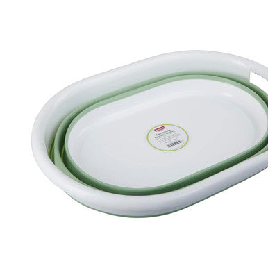 Orsina Collapsible Laundry Basket – Oval Space Saving Hamper, Green