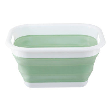 Orsina Collapsible Laundry Basket – Green & White Foldable Hamper