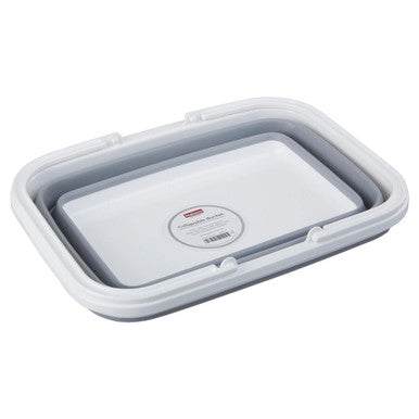Orsina Averill Collapsible Storage Basket with Handles | Grey & White