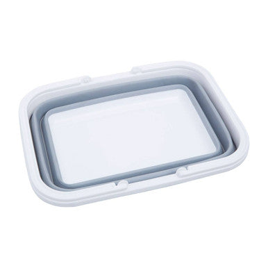 Orsina Averill Collapsible Storage Basket with Handles | Grey & White