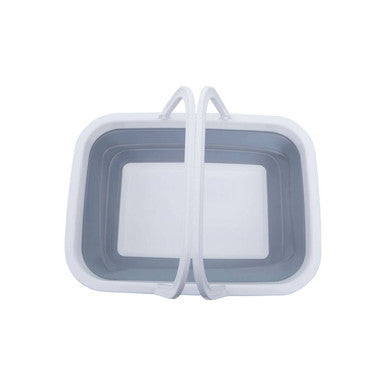 Orsina Averill Collapsible Storage Basket with Handles | Grey & White