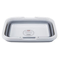 Orsina Averill Collapsible Storage Basket with Handles | Grey & White