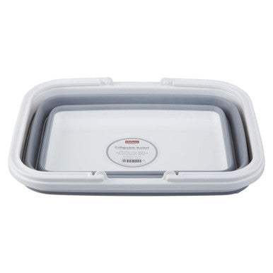 Orsina Averill Collapsible Storage Basket with Handles | Grey & White