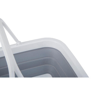 Orsina Averill Collapsible Storage Basket with Handles | Grey & White