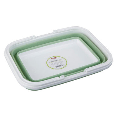 Orsina Averill Collapsible Laundry Basket – Space-Saving Green & White