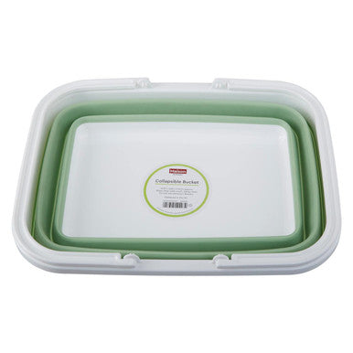 Orsina Averill Collapsible Laundry Basket – Space-Saving Green & White