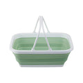 Orsina Averill Collapsible Laundry Basket – Space-Saving Green & White