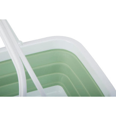 Orsina Averill Collapsible Laundry Basket – Space-Saving Green & White