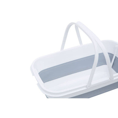 Orsina Averill Collapsible Storage Basket with Handles - White & Grey