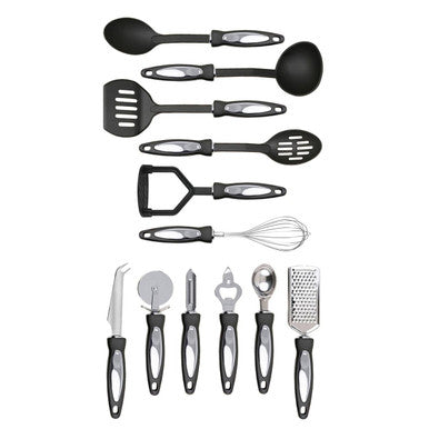 Orsina Barron 12-Piece Kitchen Gadget Set | Nylon & Stainless Steel
