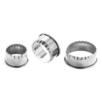 Orsina Round Stainless Steel Pastry and Cookie Cutters - Set of 3