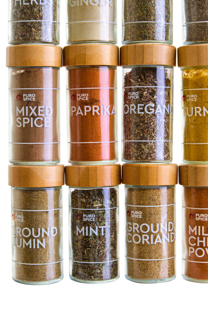 Orsina Puro Bamboo Revolving Spice Rack – 16 Jar Kitchen Organiser