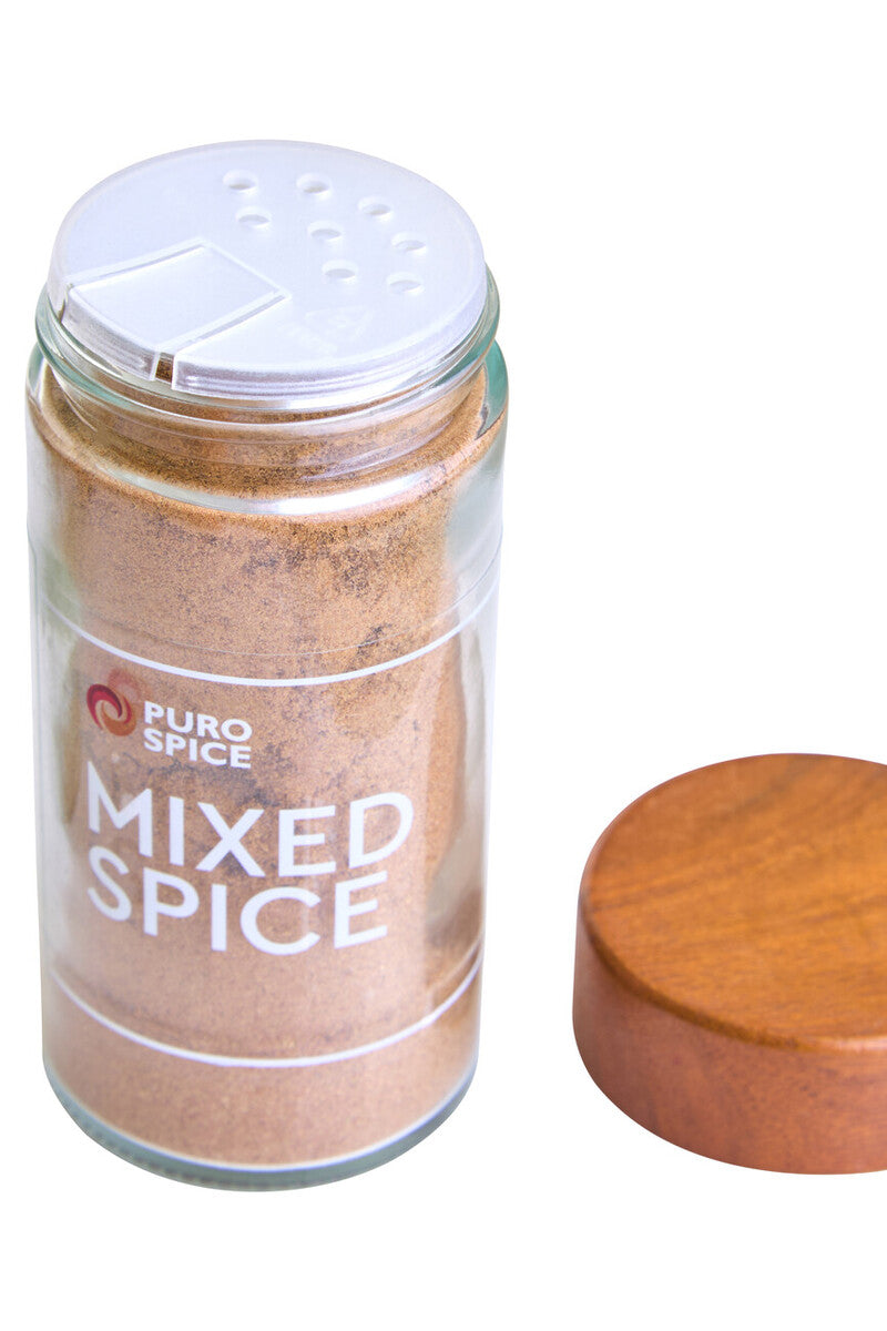 Orsina Puro Acacia Wood Revolving Spice Rack with 16 Glass Jars