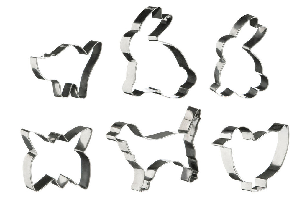 Orsina Animal Shape Cookie Cutters – 6-Piece Stainless Steel Set