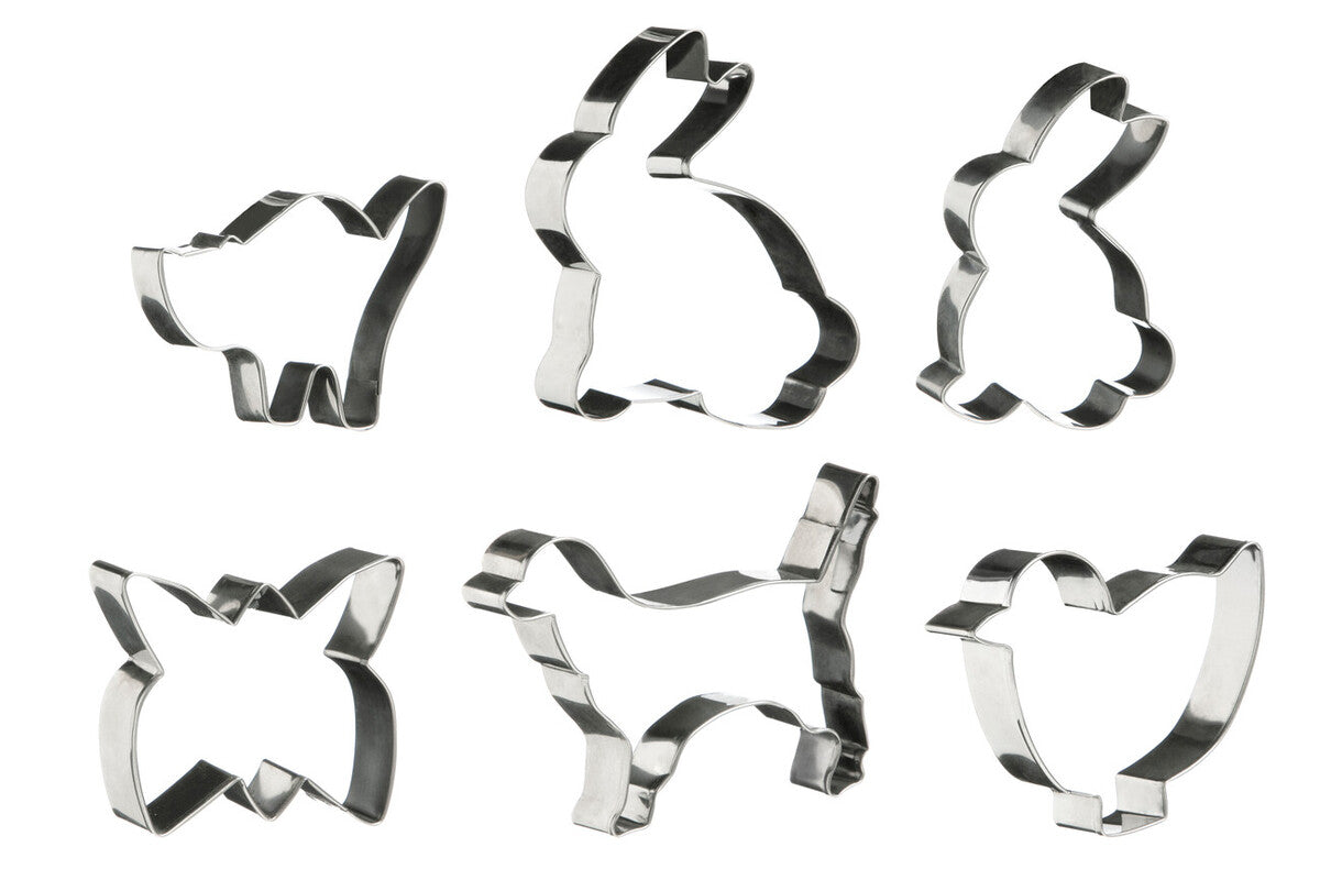 Orsina Animal Shape Cookie Cutters – 6-Piece Stainless Steel Set