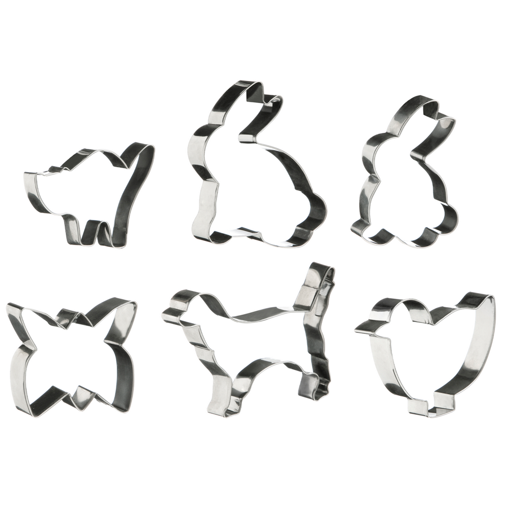 Orsina Animal Shape Cookie Cutters – 6-Piece Stainless Steel Set