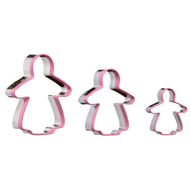 Orsina Gingerbread Lady Cookie Cutter Set – 3 Piece Stainless Steel