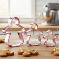 Orsina Gingerbread Lady Cookie Cutter Set – 3 Piece Stainless Steel