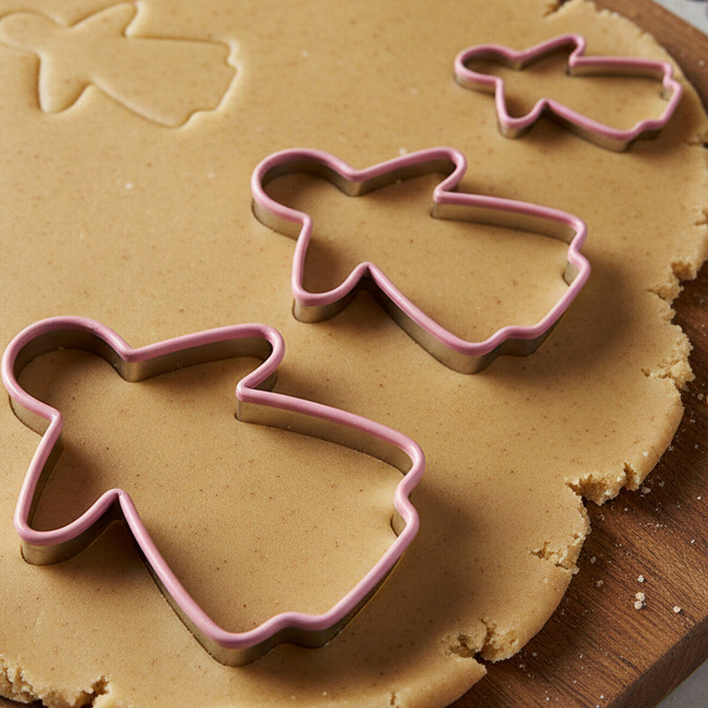Orsina Gingerbread Lady Cookie Cutter Set – 3 Piece Stainless Steel