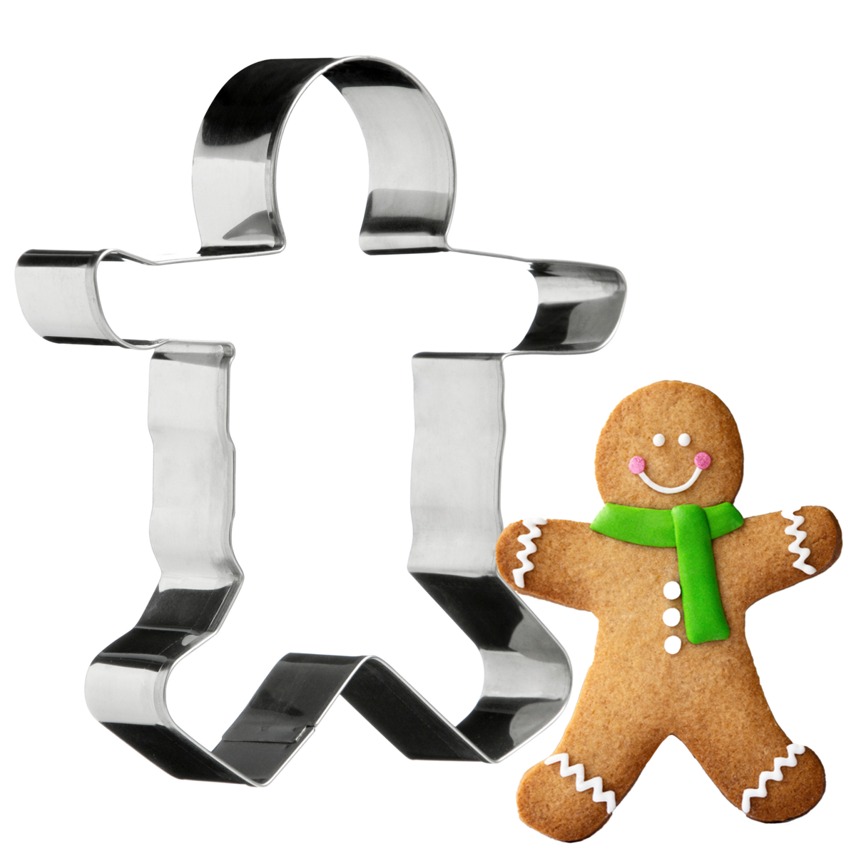 Orsina Gingerbread Man Cookie Cutter | Stainless Steel Baking Tool