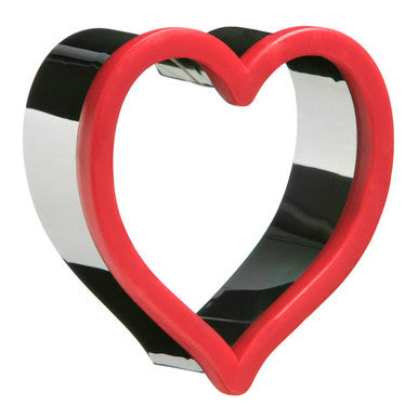 Orsina Heart Cookie Cutter – Stainless Steel with Red Comfort Grip