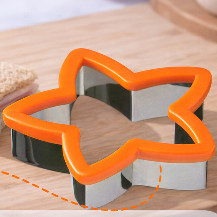 Orsina Star Cookie Cutter – Stainless Steel with Orange ABS Grip