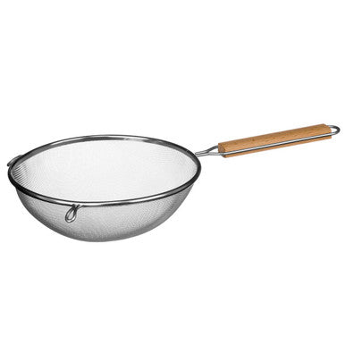 Orsina Zenigo Large Stainless Steel Sieve with Wooden Handle