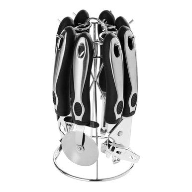 Orsina 6-Piece Stainless Steel Kitchen Gadget Set with Stand