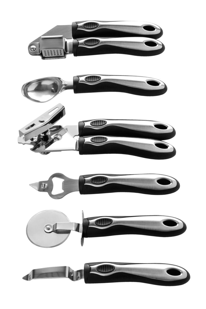 Orsina 6-Piece Stainless Steel Kitchen Gadget Set with Stand