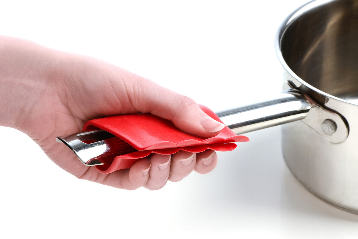 Orsina Dora Anti-Scald Grips – Set of 2 Heat-Resistant Red TPR Pot Holders