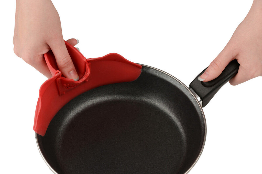 Orsina Silicone Grease Pouring Spout – Heat Resistant Red Kitchen Tool