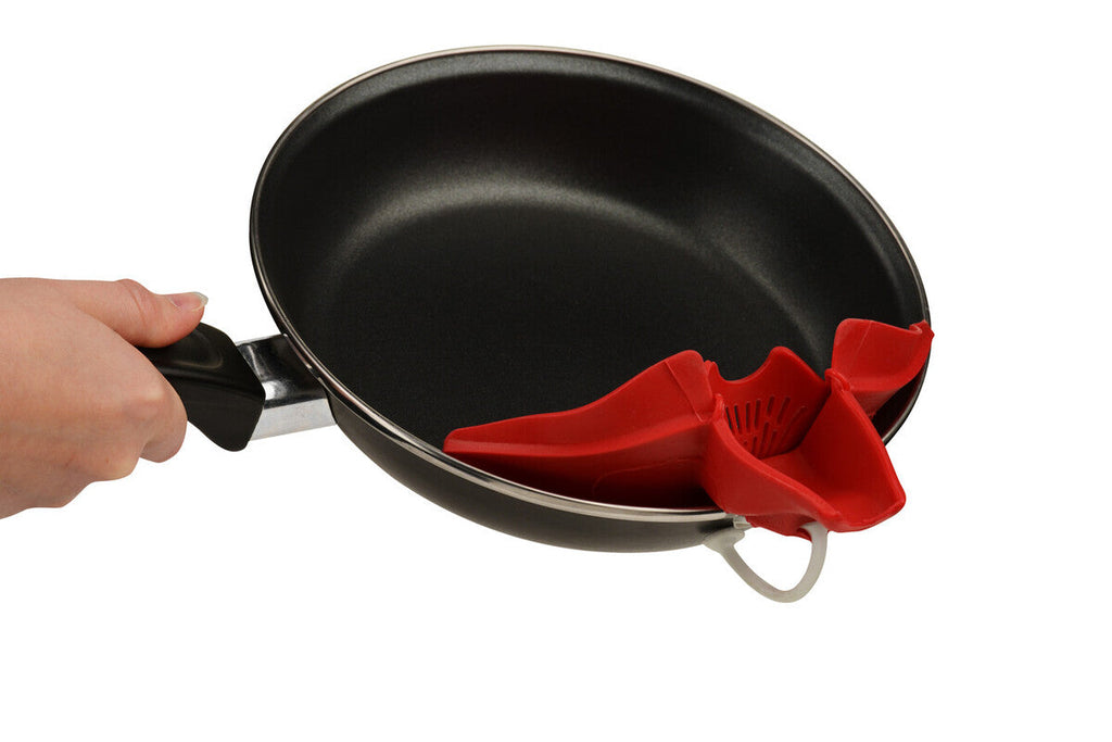 Orsina Silicone Grease Pouring Spout – Heat Resistant Red Kitchen Tool