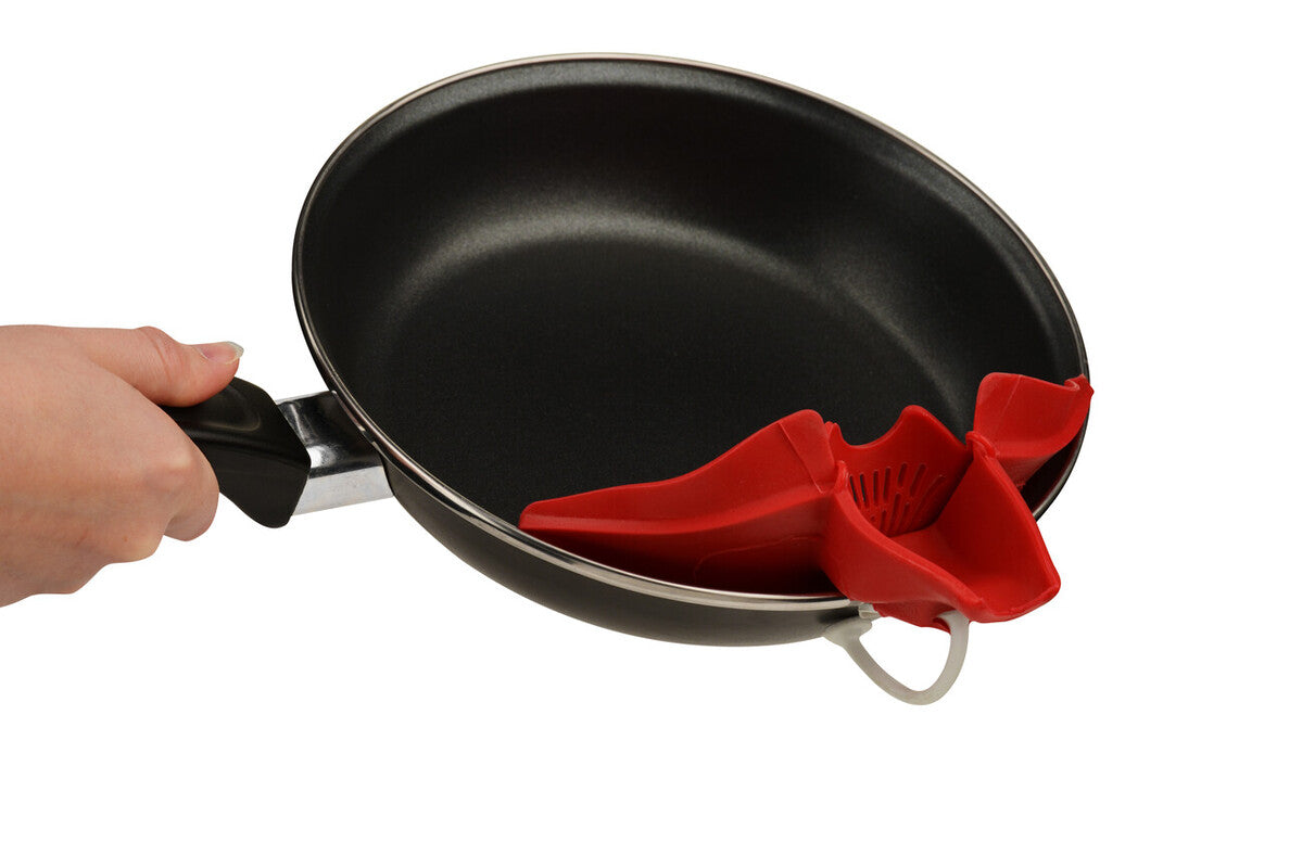 Orsina Silicone Grease Pouring Spout – Heat Resistant Red Kitchen Tool