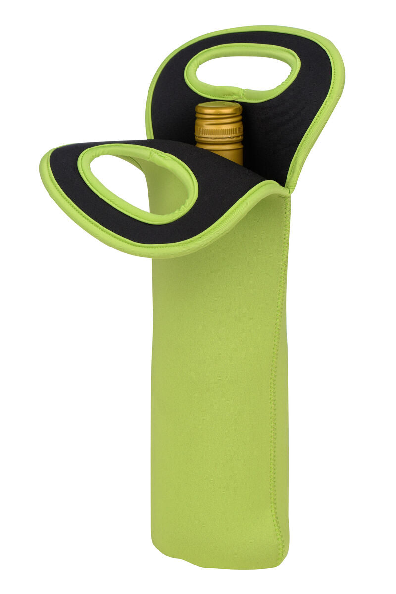 Orsina Lime Green Neoprene Wine Bottle Holder | Insulated Carrier