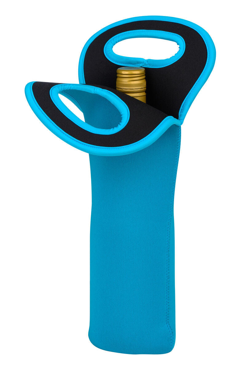Orsina Blue Neoprene Wine Bottle Holder | Insulated Travel Carrier